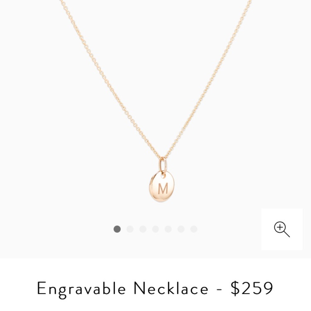 Mejuri Engraved Necklace - “M”